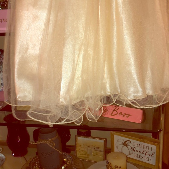 GIRL’S SATIN & LACE ,ROSE GOLD SEQUINS DRESS - Picture 7 of 7